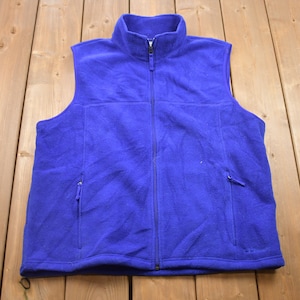 Vintage 1990s L.L Bean Fleece Sweater Vest / Outdoorsman / Spring Time Jacket / 90s Sweater / Streetwear / Hiking / Fleece Zip up