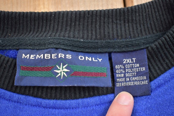 Vintage 1990s Members Only Color Block Crewneck S… - image 3