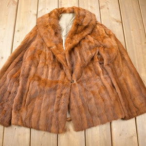Vintage 1970s Brown Mink Fur Coat / Vintage Mink Jacket / Authentic Fur / Made In USA / True Vintage