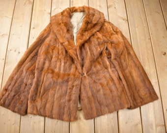 Vintage 1970s Brown Mink Fur Coat / Vintage Mink Jacket / Authentic Fur / Made In USA / True Vintage