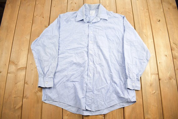 Chemise Homme Brooks Brothers En Coton - Taille L, Manches Longues - Vichy Orange - Très Bon état Occasion