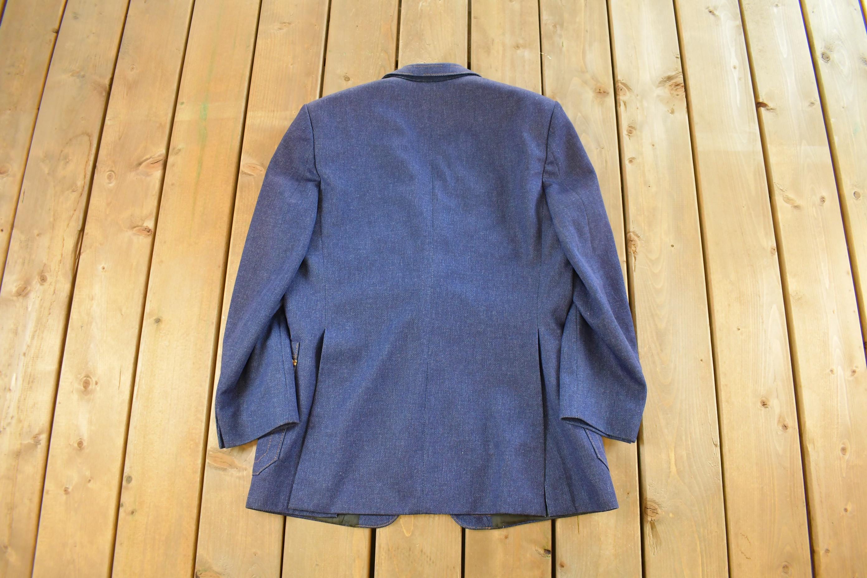 Vintage 1970s Monte Factor Jerry Rothschild Denim Blazer Jacket 
