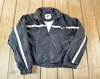 Vintage 1990s Youth Nike Mini Swoosh Track Warm Up Windbreaker Jacket