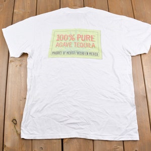 Camiseta gráfica vintage de tequila de agave puro Sauza Hornitos de los años 90 / Ropa urbana / Estilo retro / Camiseta gráfica de los 90
