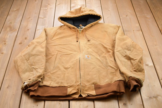 Vintage 1990s Carhartt Hooded Jacket &frasl; Workwear &frasl; Streetwear