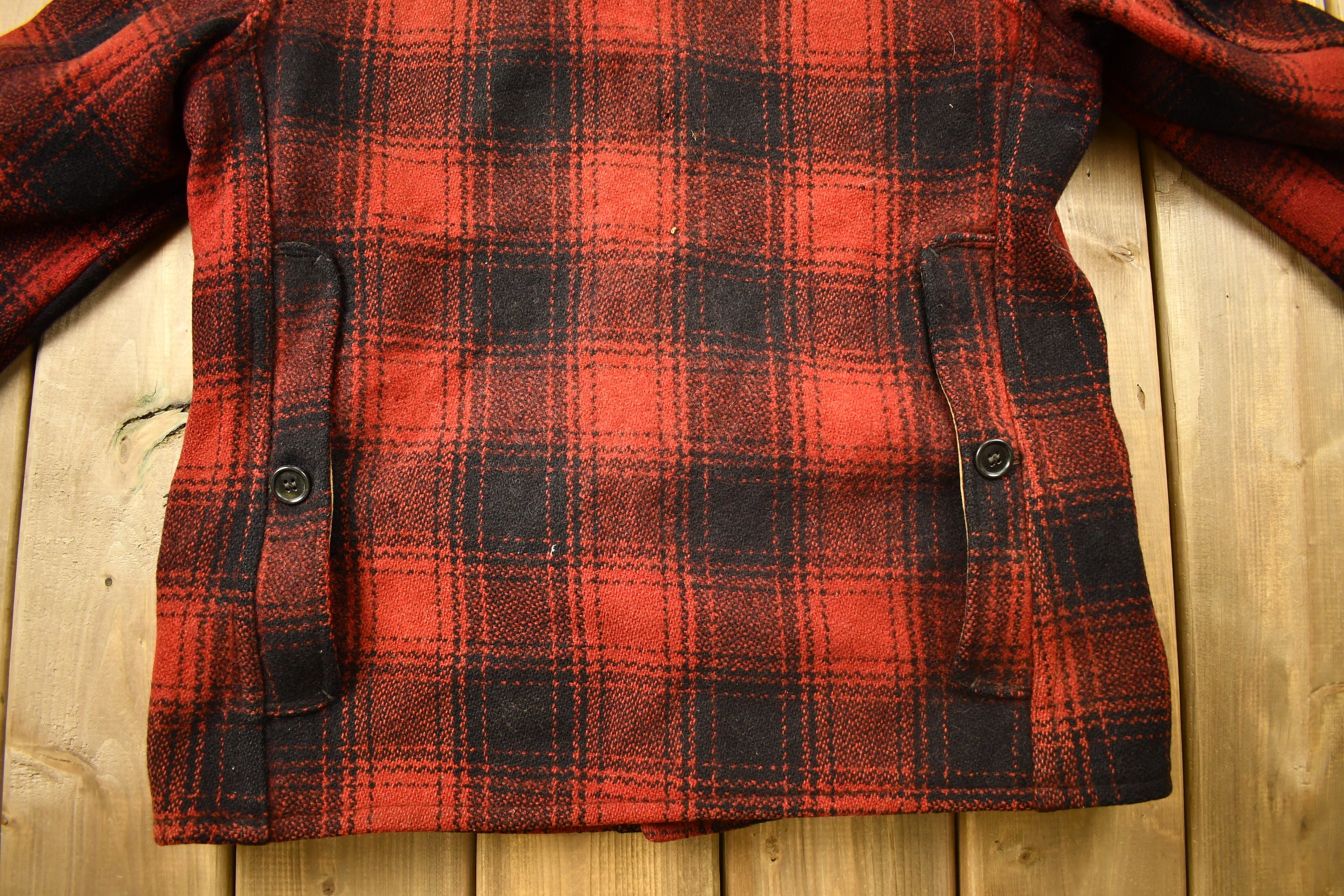 Vintage 1950s Western Field Montgomery Ward Buffalo Plaid Wool - Etsy