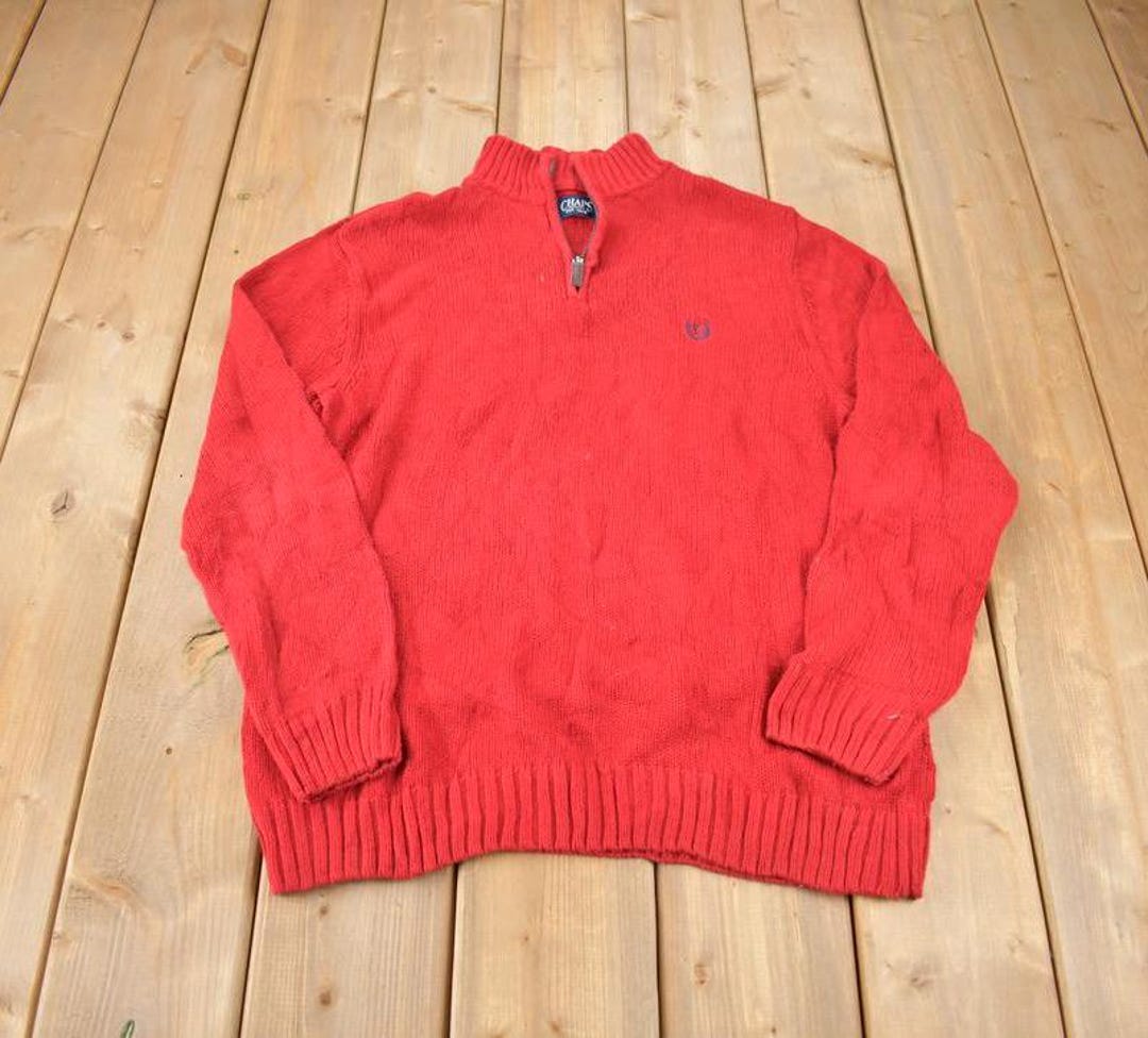 90s  vintage　knit sweater CHAPS 　2XB Vintage Chaps 90s Gray Knit Sweater Men's Size 2XL | eBay
