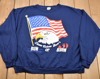 Vintage USA Eagle Crewneck / 90s Crewneck / Nature / Animals / Vintage Sweatshirt / American Streetwear / Pullover Sweatshirt / Made in USA