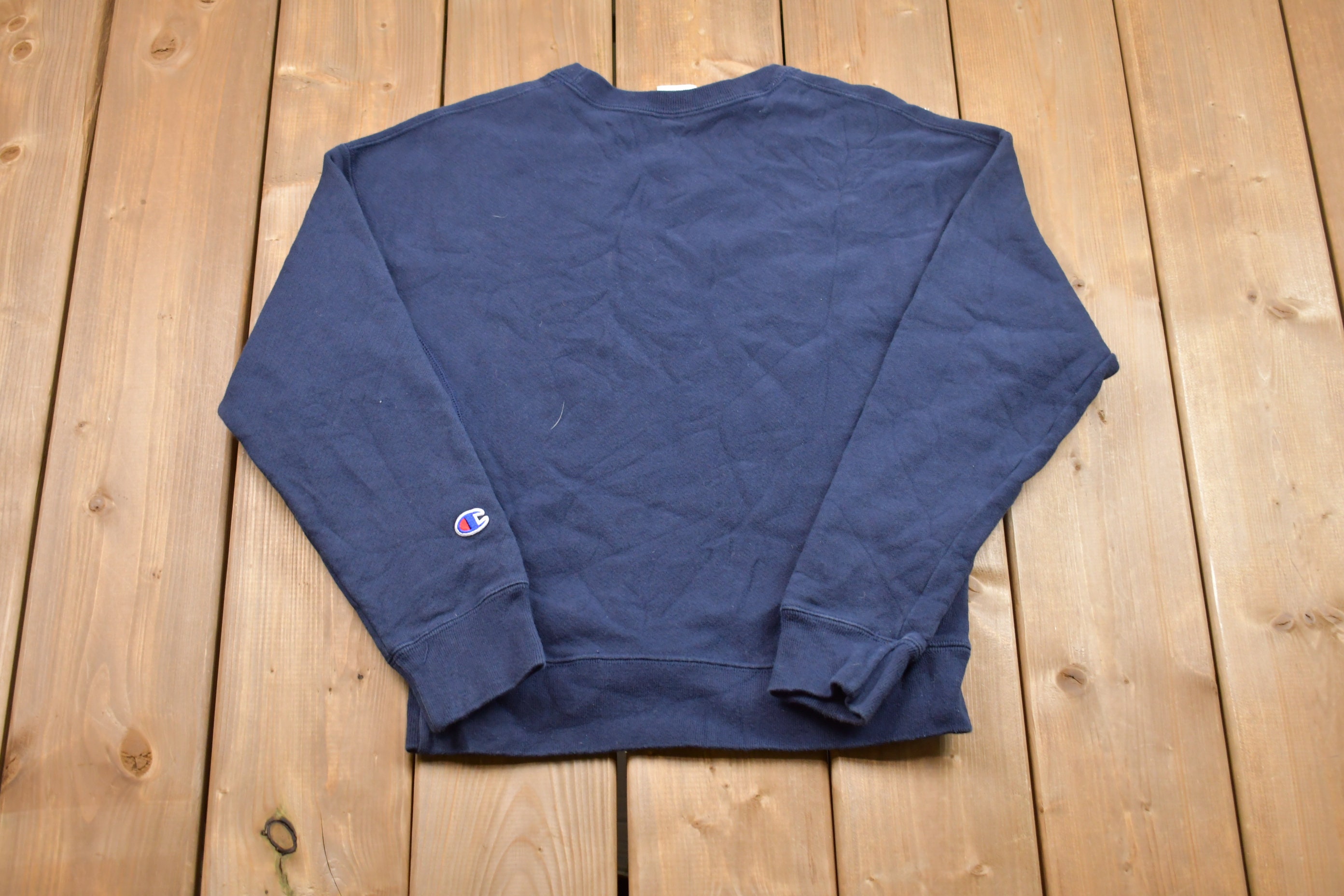 Champion sweater navy blue quilt cheap
