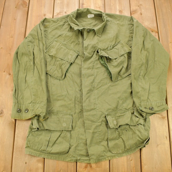 Vintage 1970 OG 107 Military Button Up Shirt / USMC / US Army Green / Militaria / True Vintage / U.S. Army Top / Authentic Military Gear