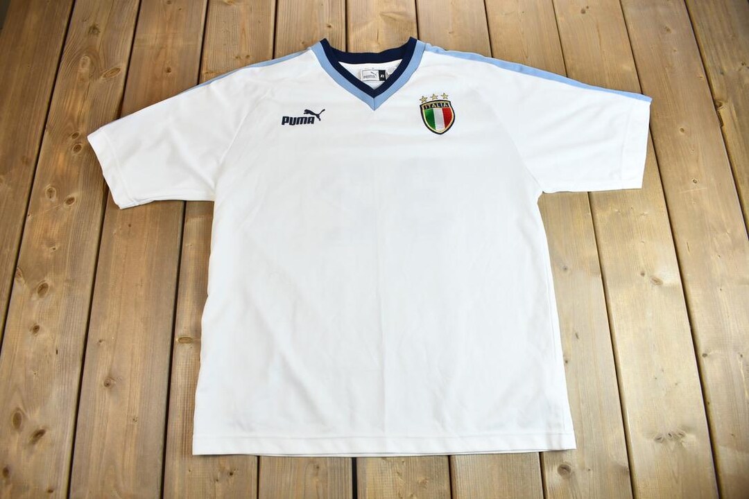 Buy Vintage 1990s Italia PUMA Soccer Jersey Size XL / Vintage