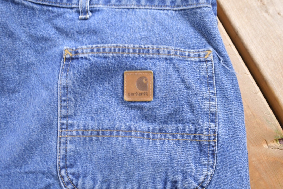 Vintage 1990s Carhartt Denim Work Pants Size 44 X 29 / 90s