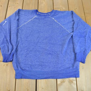 Vintage 1960s Blank Short Sleeve Penney's Sweatshirt Blue