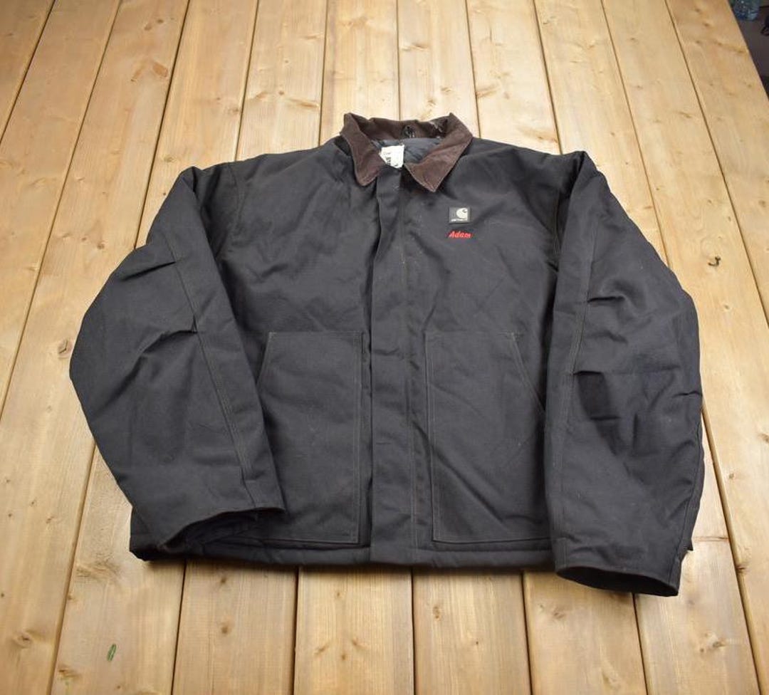 Vintage 1990s Carhartt Embroidered Winter Jacket Made in USA - Etsy