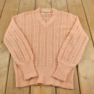 Vintage 1970s Knit V-Neck Sweater