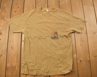 Camiseta vintage de los años 90 con estampado de oso grizzly de Alaska / Camiseta vintage / Ropa urbana / Camiseta estampada / Camiseta de viaje / Camiseta vintage de animales / Aire libre