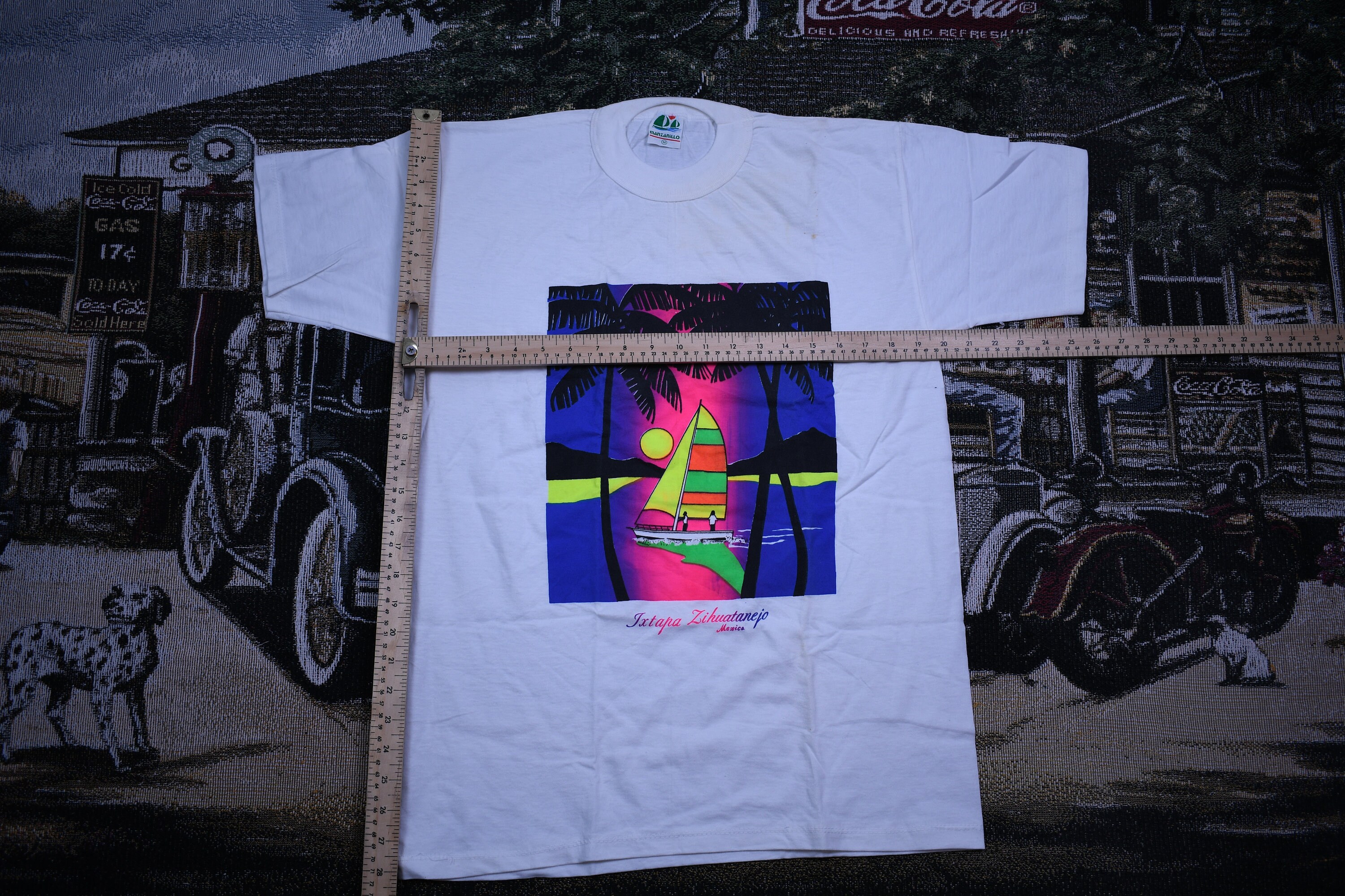 Vintage 1990s Mexico Graphic Souvenir T Shirt Mens M / Vintage 