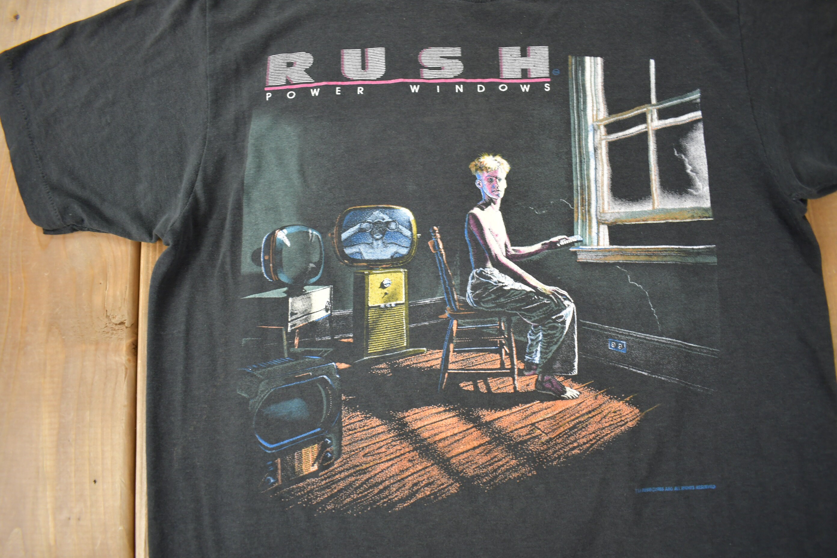 Vintage 1985 Rush Power Windows Tour Single Stitch Band T-shirt