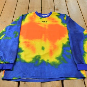 Vintage 2000s Fila Thermal Infrared Heat Radar Jersey Shirt Men's Medium / Y2K Sportswear / Streetwear / Athletic Jersey / Waffle Knit