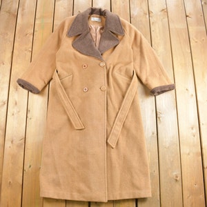 Vintage 1980s Teaco Fashion Full Length Wool / Long Coat 80s Vintage Jacket / Streetwear / Vintage Full Length Coat