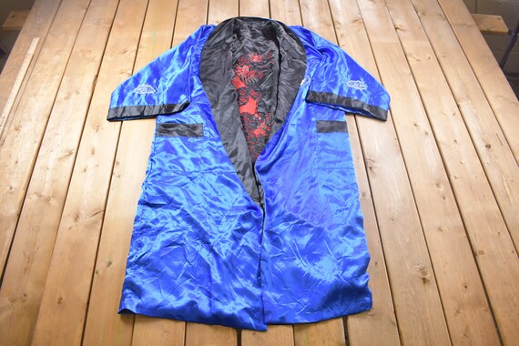 Vintage 1990s Japanese Dragon Embroidered Kimono … - image 3