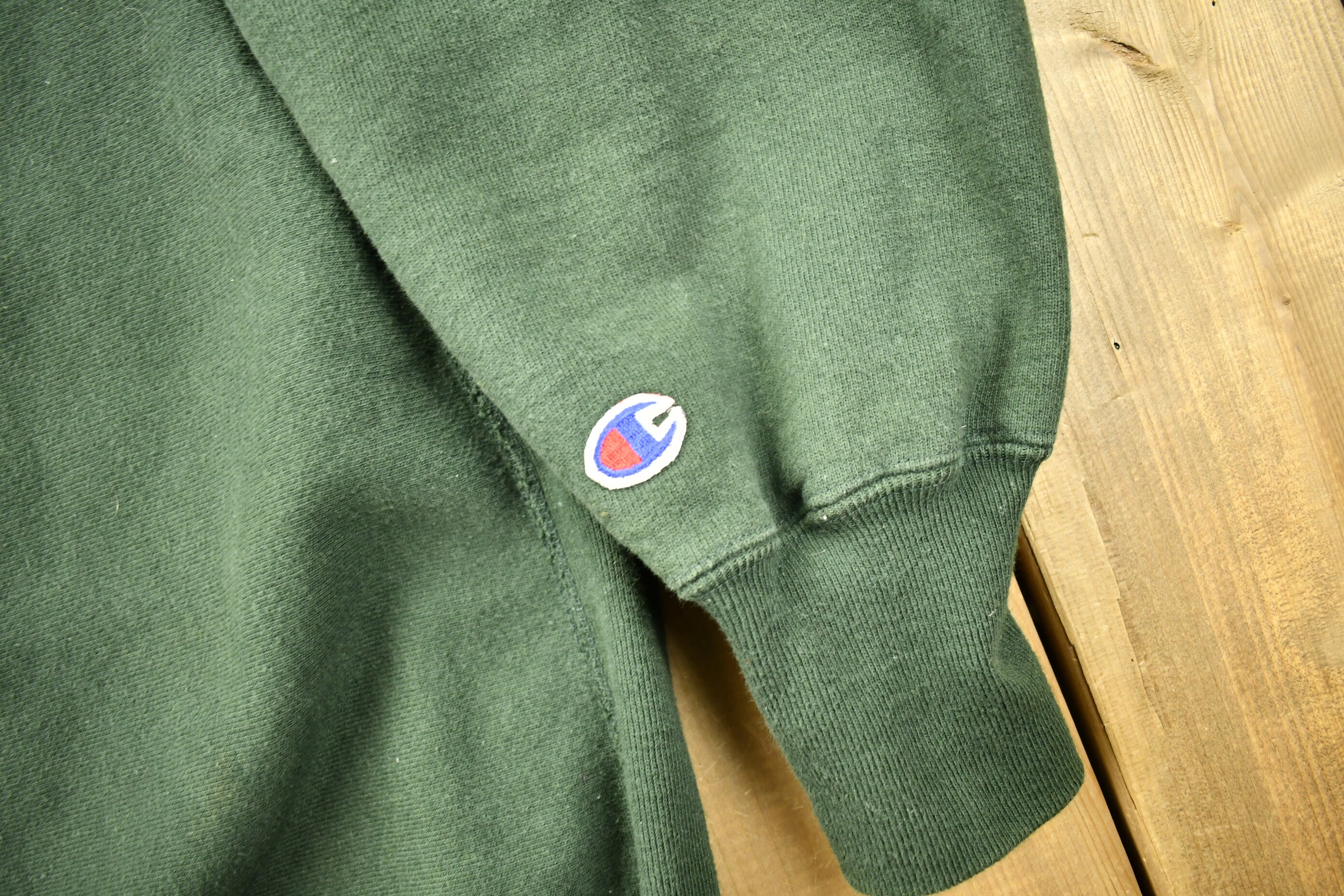 Vintage 1990s Forest Green Champion Reverse Weave Crewneck