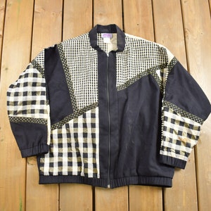 Vintage 1980s Southern Stitches and More Windbreaker Jacket / Abstract All Over Graphic / Streetwear / Light Jacket / Vintage Windbreaker