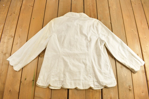 Vintage 1990s Roaman's Cotton Button Up Jacket / … - image 2