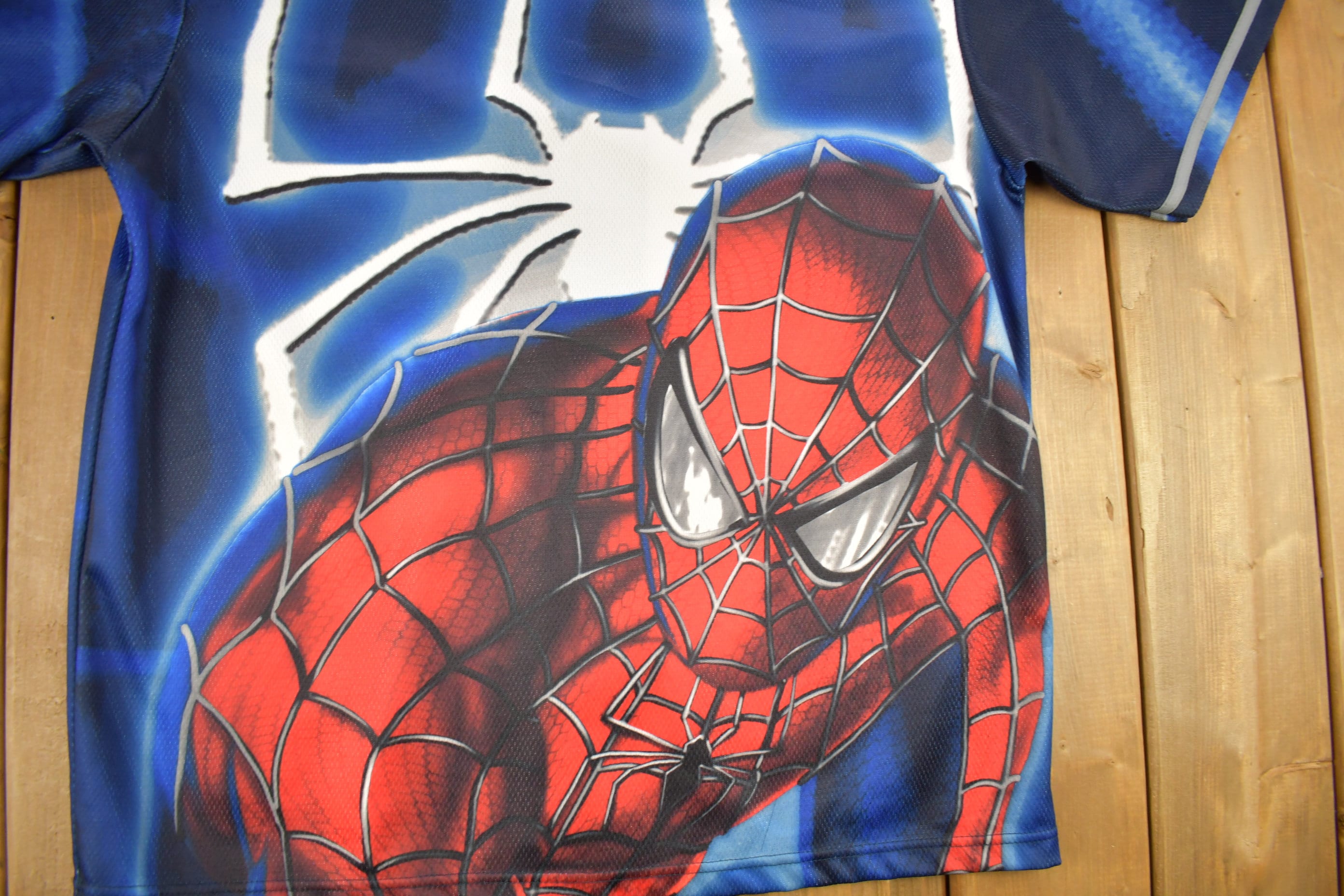 Vtg Spider-Man Marvel Comic Characters Negative Space T-Shirt 2002