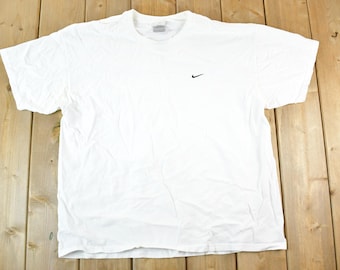 Camiseta Nike Swoosh estilo Y2K vintage para hombre, talla L / Camiseta Nike Swoosh vintage / Nike Swoosh / Nike Vintage / Swoosh pequeño / Swoosh grande