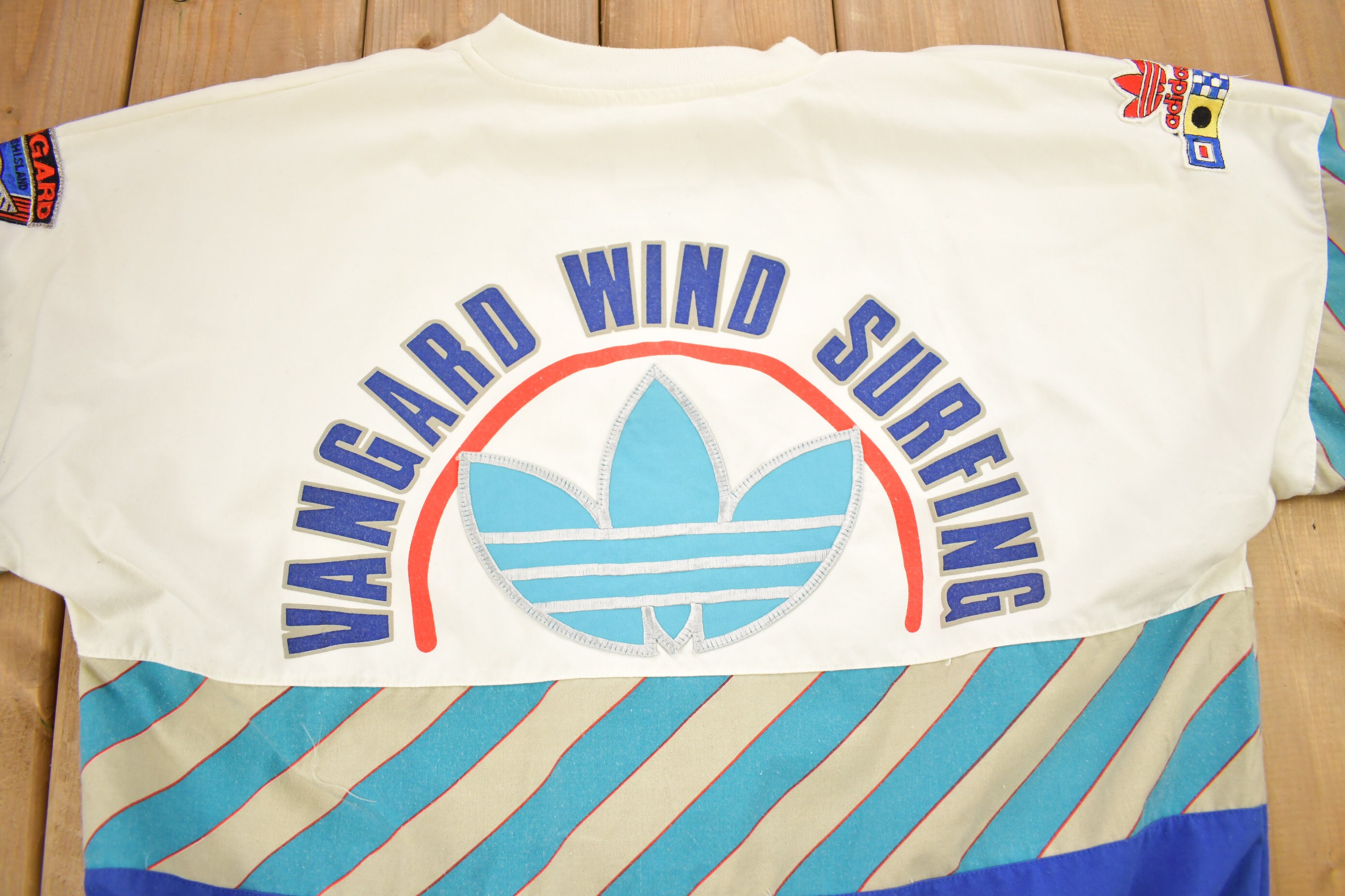 Vintage 1980s Adidas Vangard Wind Surfing Crewneck Sweatshirt 