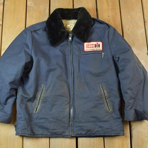 Giubbotto bomber vintage Case Workers degli anni '90, prodotto negli Stati Uniti