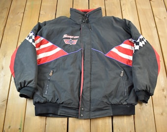 Harrison Gibson Vintage Racing Team Jacket Dare Devil Star Nascar