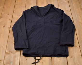 Vintage 1940s Wwll Naval Clothing Factory Wool Sweater / Navy Wool