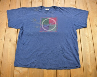 Vintage 1990s Nike Graphic T Shirt / Made In USA / Vintage T Shirt / Streetwear / Graphic Tee / Vintage Nike / Nike Tee