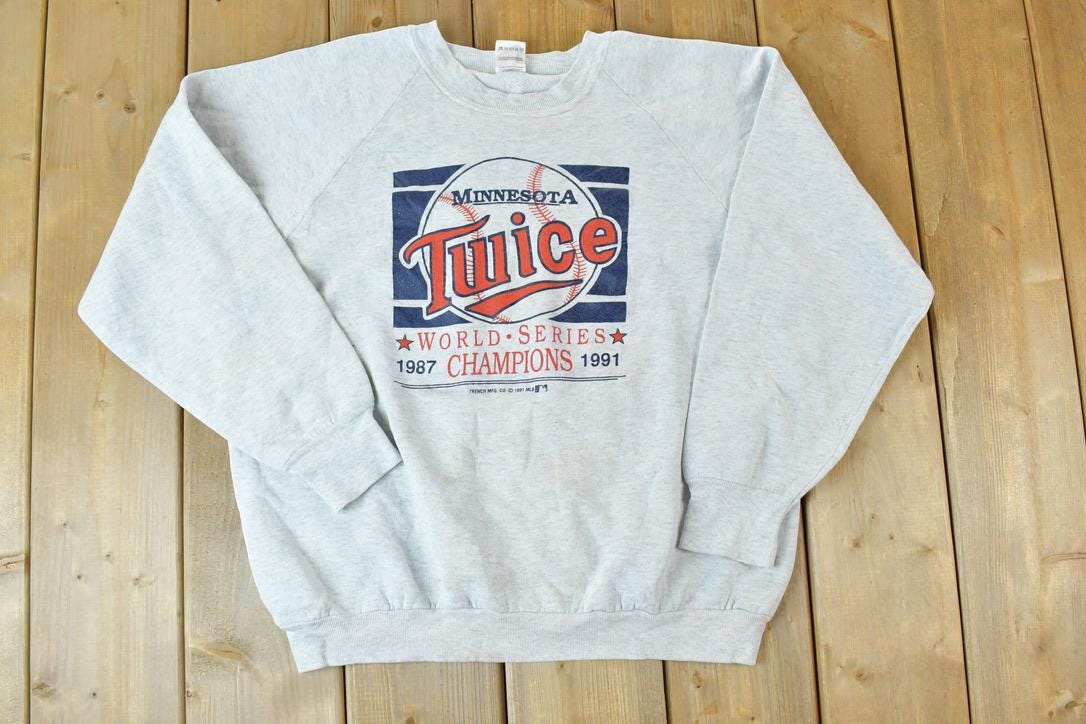 【MLB スウェット】Salem ツインズ 1991 ワールドチャンピオン Vintage 1991 Minnesota Twice World Series Champions MLB Crewneck