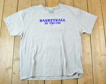 Vintage Y2K Nike Basketball Is Truth Graphic T-Shirt Mens Large / Swoosh / Nike Swoosh / Nike Vintage BBall/ Small Swoosh / Big Swoosh