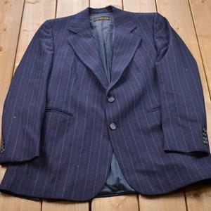 Vintage 1990s Pierre Cardin Striped Blazer Jacket / Sport Jacket  / Vintage Jacket / Outdoor / Barneys / Vintage Sport Coat