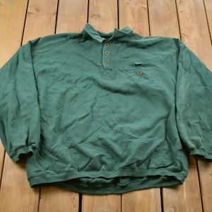 Vintage 1990s Eddie Bauer Polo Sweatshirt / 90s Collared Sweatshirt / Souvenir / Athleisure / Streetwear / Travel And Tourism