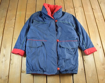 Vintage 1990s Duvet Down Wear Down Puffer Parka Ski Jacket Men's Large / 90s Coat / Skiing / Outdoors / Down Insulated
