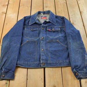 Vintage 1980s Big Smith Western Wear Denim Jean Jacket Men's L / Vintage Denim / Cowboy Rancher / Americana