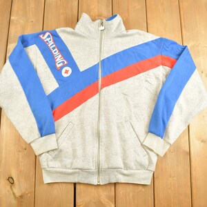 Vintage 1980s Spalding Sportswear Colorblock Full Zip Sweatshirt / 80s Sweater / Athleisure / Streetwear / Sportswear / Vintage Basketball