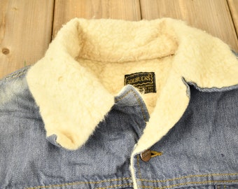 Vintage 1980s Genuine Sears Roebucks Sherpa Lined Jean Jacket