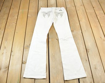 Vintage Y2K Slim Bootcut Angel Energy Jeans in Pure White - Etsy