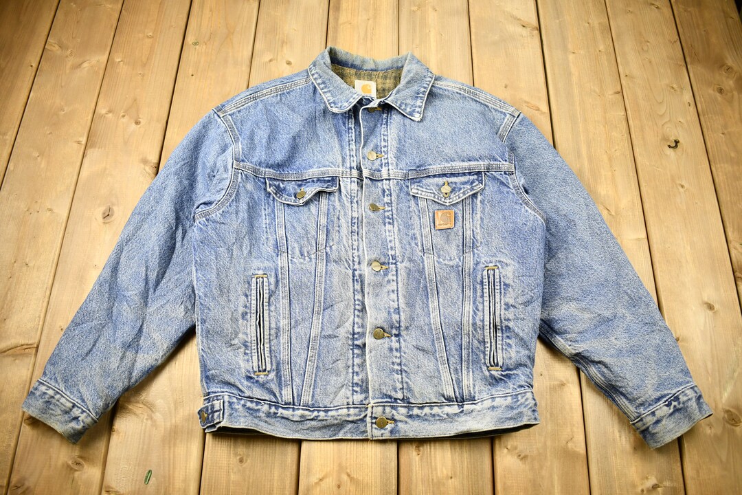 Carhartt jean hotsell jacket blanket lined
