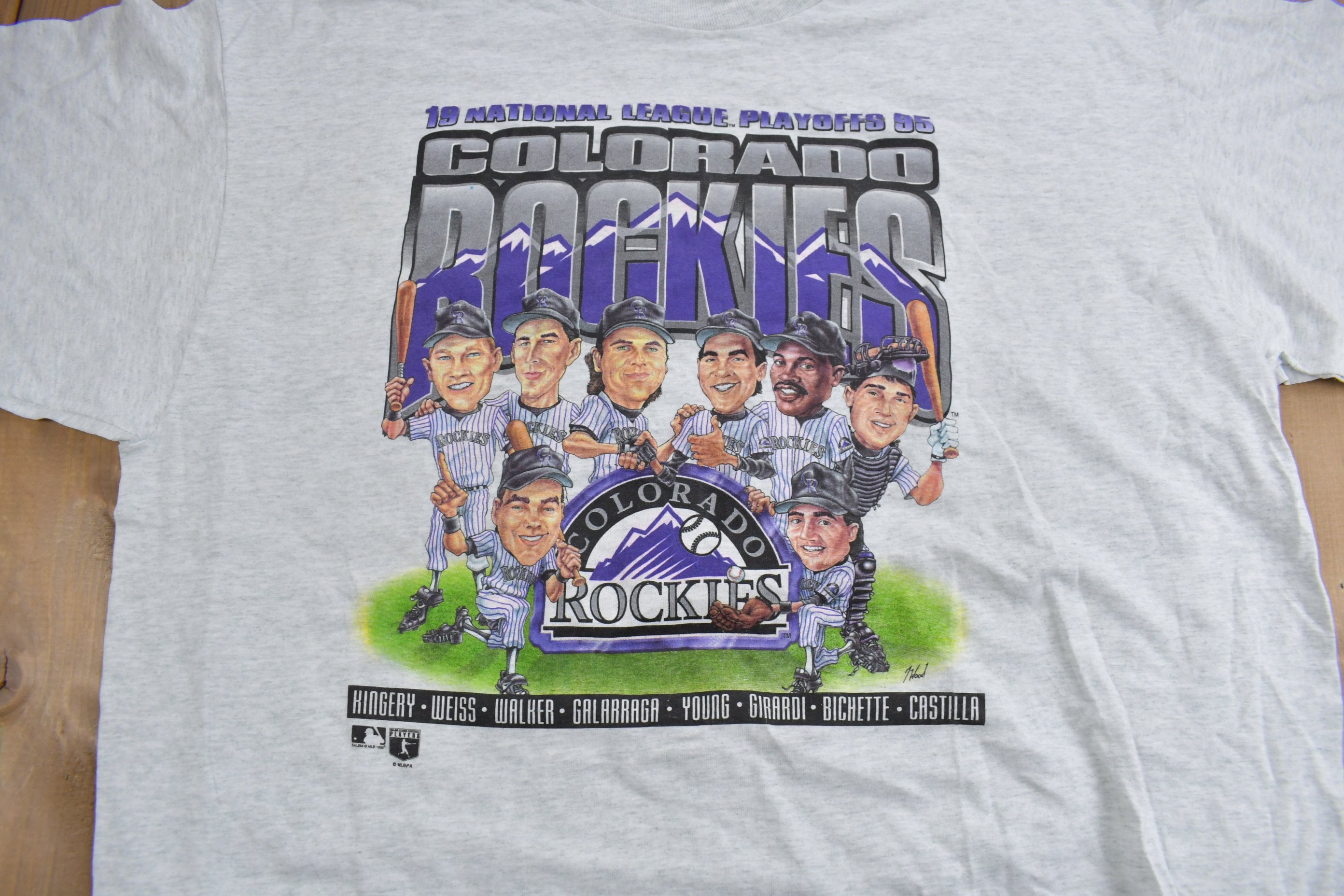Koszulka z grafiką Vintage 1995 Colorado Rockies MLB Big