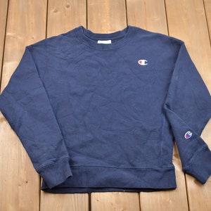 Vintage 1990s Navy Blue Champion Reverse Weave Sweatshirt / Vintage Champion / Vintage Pullover / Streetwear / Athleisure Sportswear
