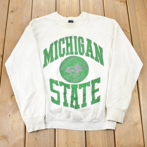 Vintage 1990s Michigan State University Crewneck / Embroidered / NCAA Sweatshirt / Sportswear / Americana / Spartans