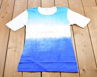 Vintage 1970s Contrast Faded Graphic T-Shirt / Graphic / 80s / 90s / Streetwear / Retro Style / Single Stitch / Made In Hong Kong / 80s Tee