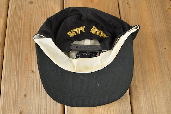 Vintage 90s Betty Boop Snapback Hat Cap Baseball Black and White with Spellout Vintage 90s Betty Boop American Needle Blockhead Hat Cap  main image 3